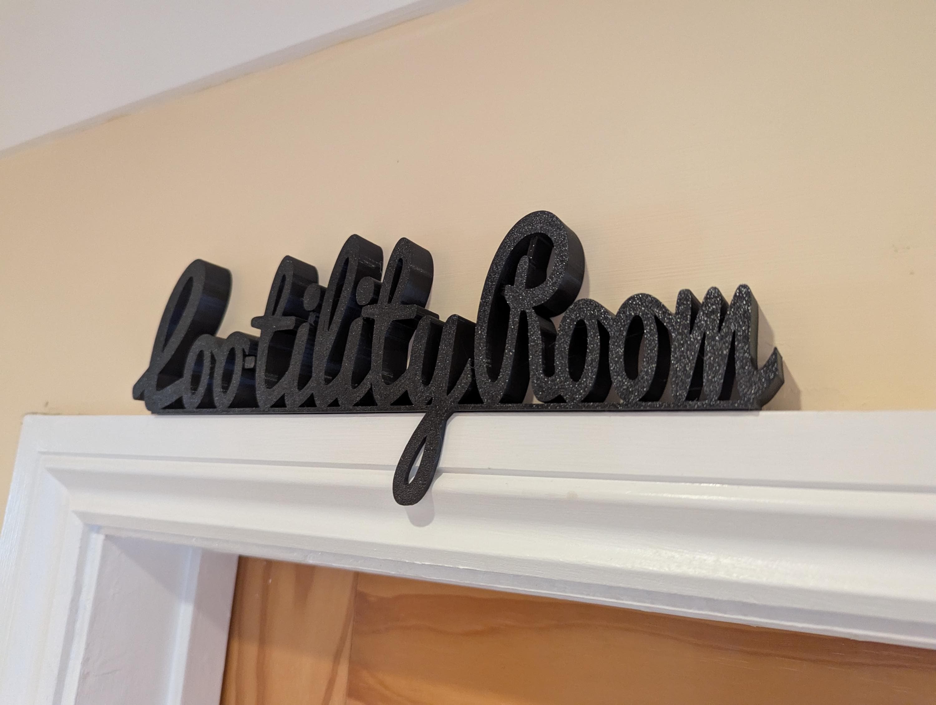 Loo-tility Room Door Sign, Laundry Room, Utility Room, Toilet Door Sign, Bathroom Door Sign, Custom Door Sign, Utility Sign, Door topper