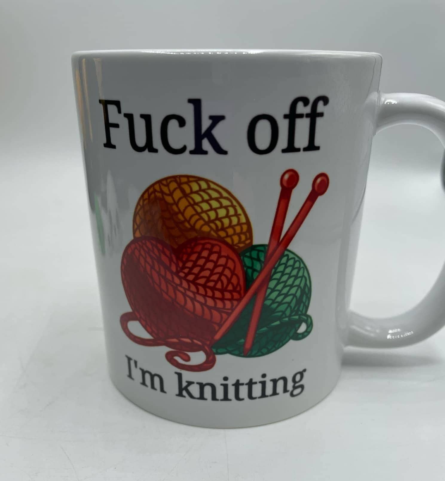 Fuck off I’m Knitting Mug / Funny Gift for Knitter / Knitter Gift / Secret Santa / Gift for Knitter / Knitter Mug Gift / Funny Knitting Gift