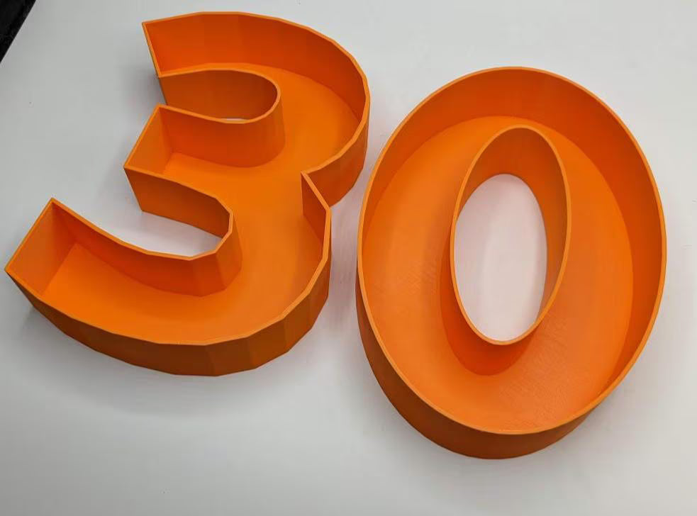 30th Birthday Cake Decoration, Large Numbers (8.5") for Sweet filling Birthday Cake Alternative, Birthday Party Display, 30th Birthday Decor