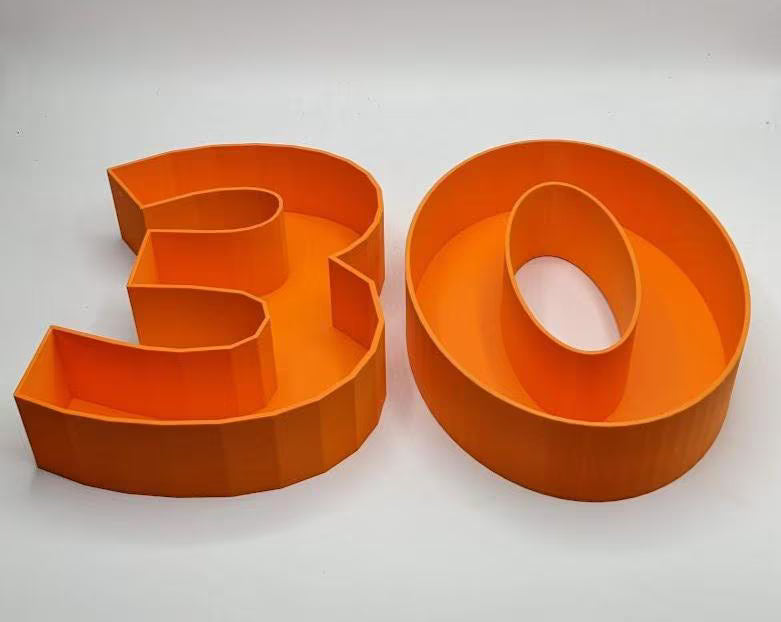 30th Birthday Cake Decoration, Large Numbers (8.5") for Sweet filling Birthday Cake Alternative, Birthday Party Display, 30th Birthday Decor