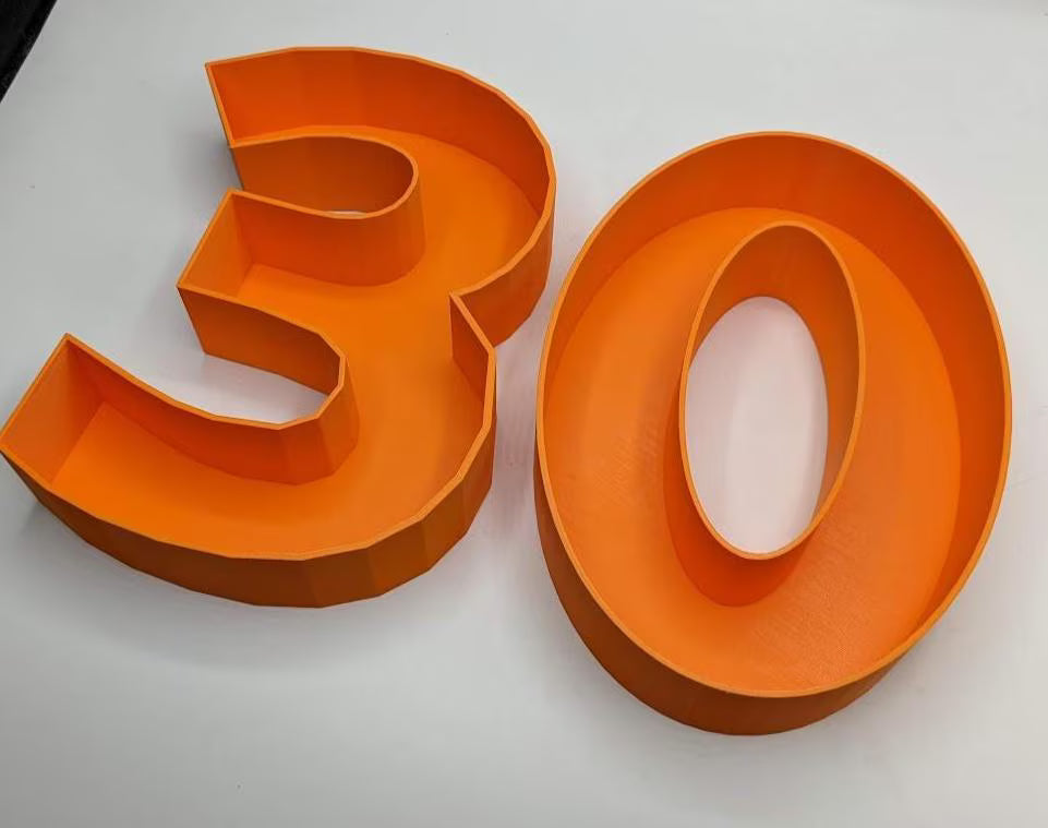 30th Birthday Cake Decoration, Large Numbers (8.5") for Sweet filling Birthday Cake Alternative, Birthday Party Display, 30th Birthday Decor