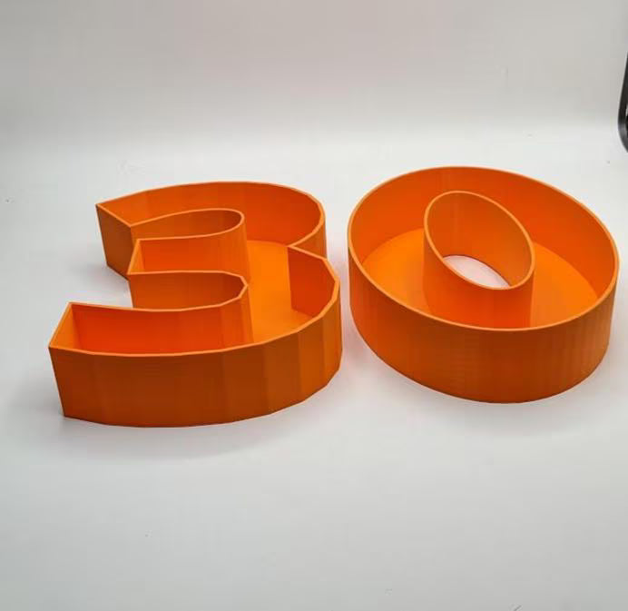 30th Birthday Cake Decoration, Large Numbers (8.5") for Sweet filling Birthday Cake Alternative, Birthday Party Display, 30th Birthday Decor