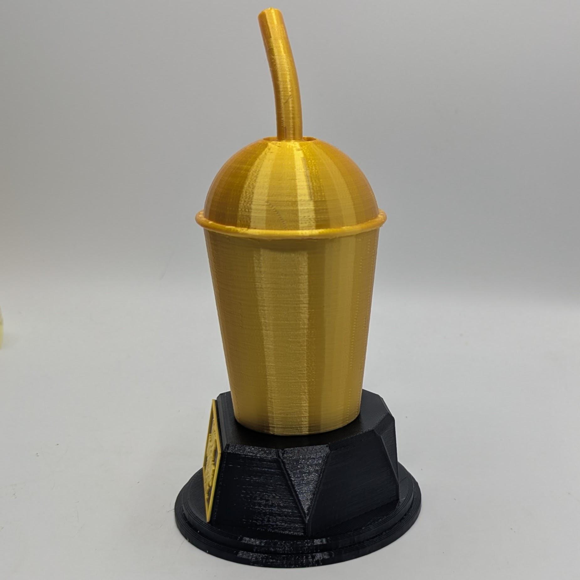 Personalised Milkshake Trophy, Milkshake Award Gift, Custom Trophy Gift, Funny Milkshake Award Gift, Office Trophy, Milkshake Lover Gift