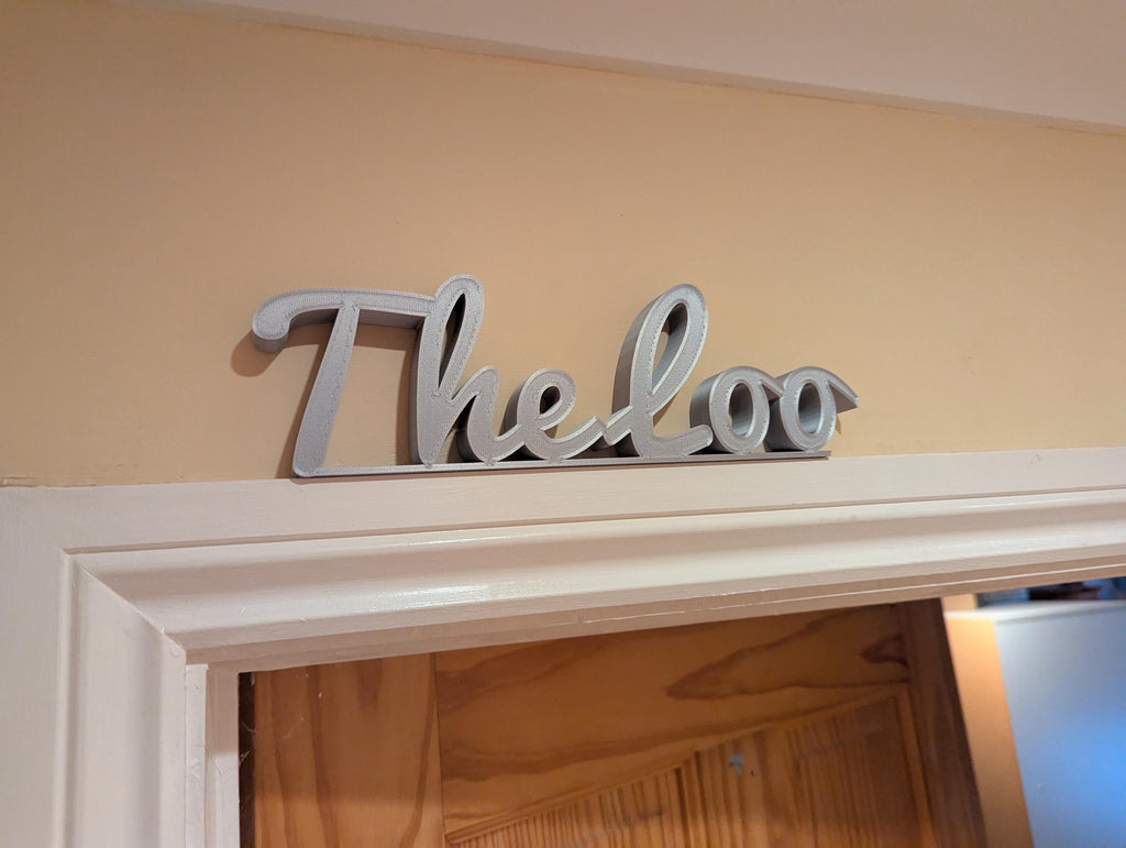 The Loo Door Sign, Toilet Door Sign, Bathroom Door Sign, Custom Door Sign, Door Topper, Toilet Door Sign, Toilet Sign, Bathroom Door Sign
