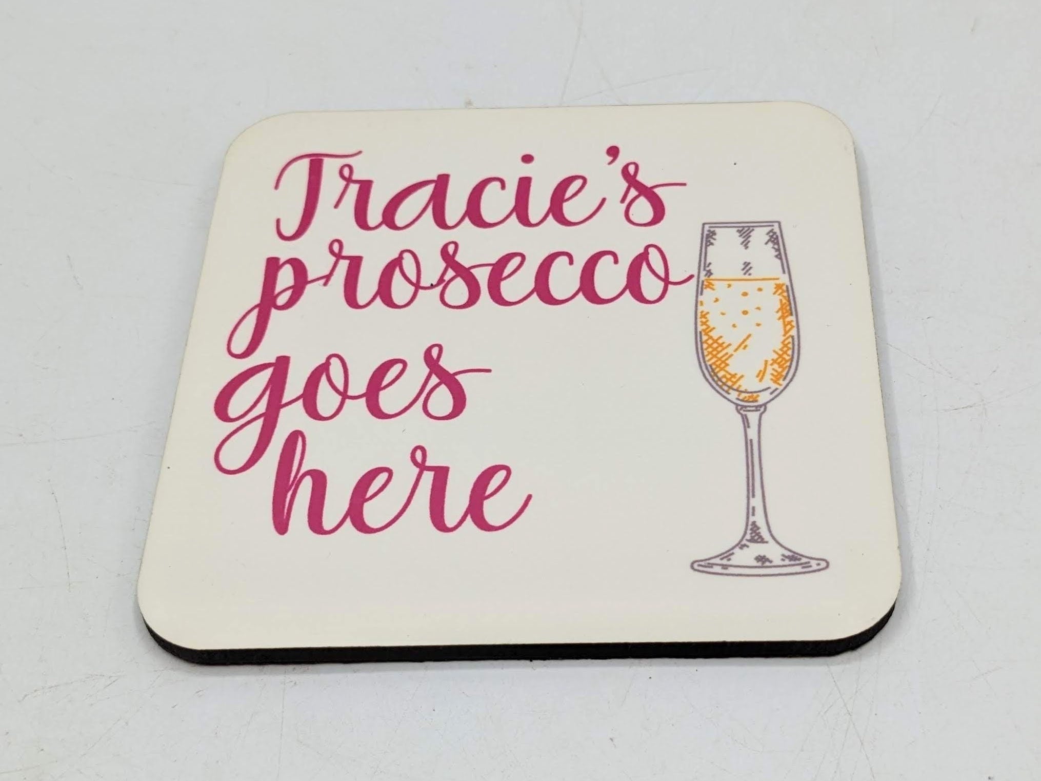 Personalised Drink Coaster, Your Name and Drink, Personalise Favourite Drink, Wedding Gift, Christmas Gift, Stocking Filler, Drink Mat Gift