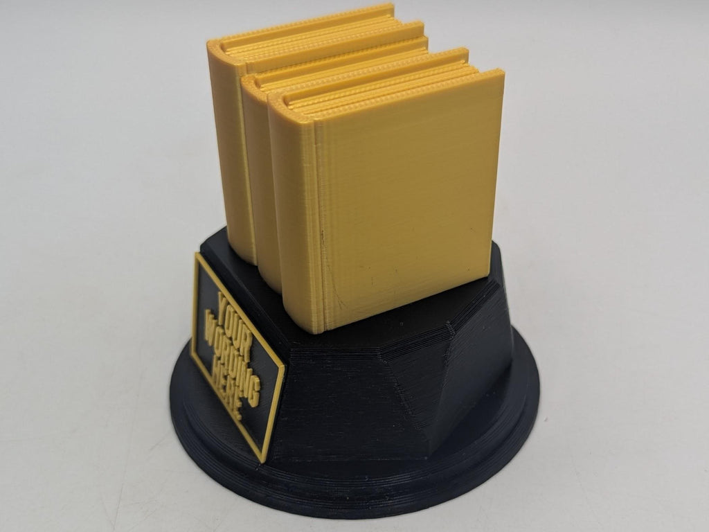 Personalised Bookworm Trophy, Bookworm Trophy Award, Book Club Award, Reading Trophy Award, Gift for Reader, Reading Group Trophy, Reading