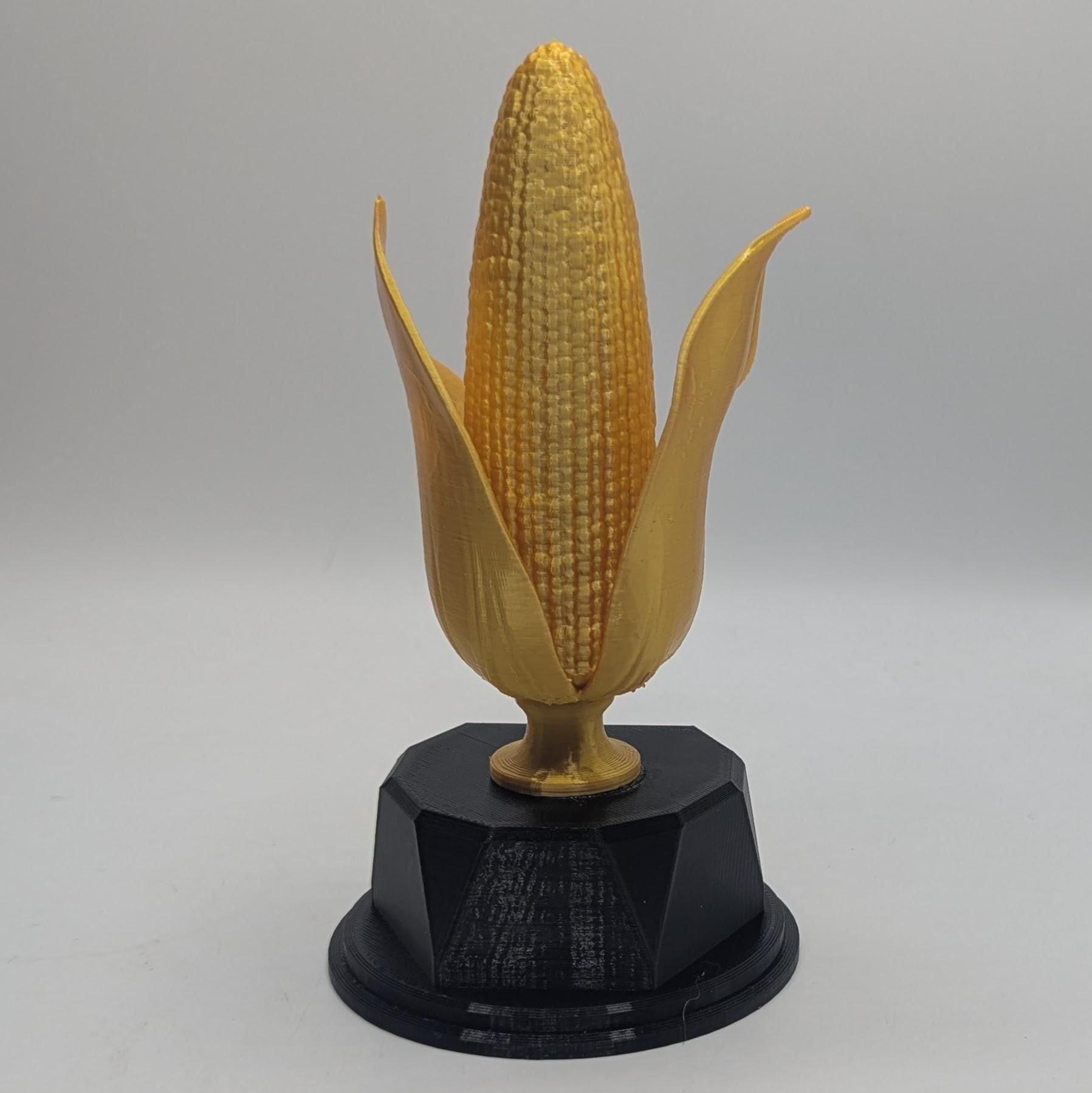 Personalised Corn On The Cob Trophy, Custom Trophy Gift, Corn On The Cob Lover, Sweetcorn Trophy Award, Sweetcorn Shaped Gift, Corn On Cob