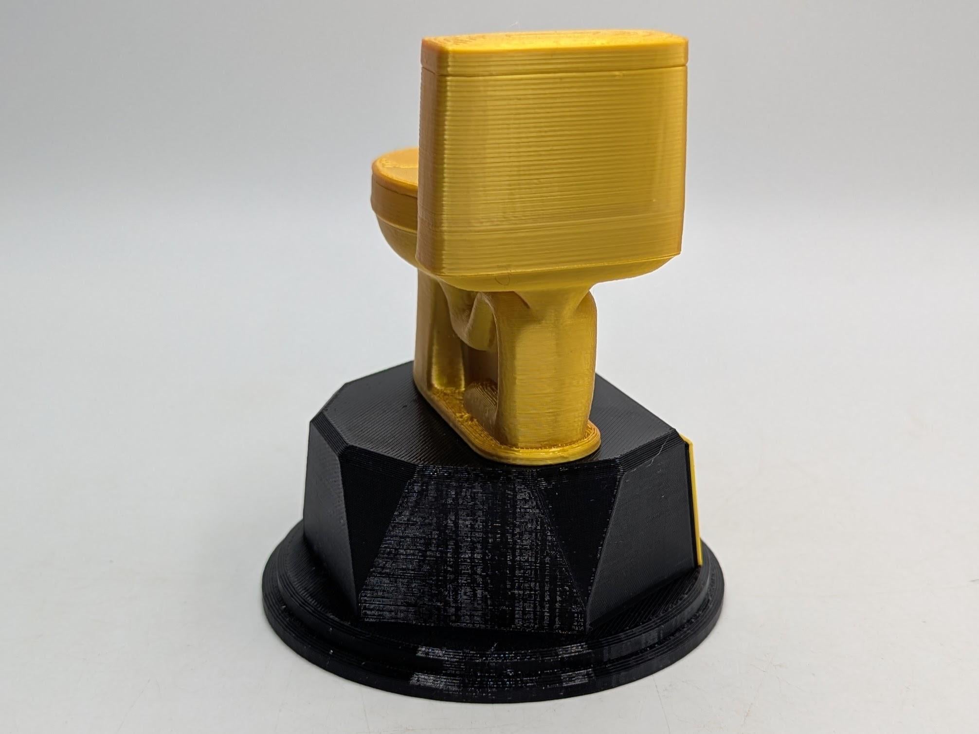 Personalised Toilet Trophy, Toilet Humour Trophy, Golden Toilet Award, Custom Trophy, Bottom Trophy, Loo Trophy, Funny Toilet, Toilet Humour