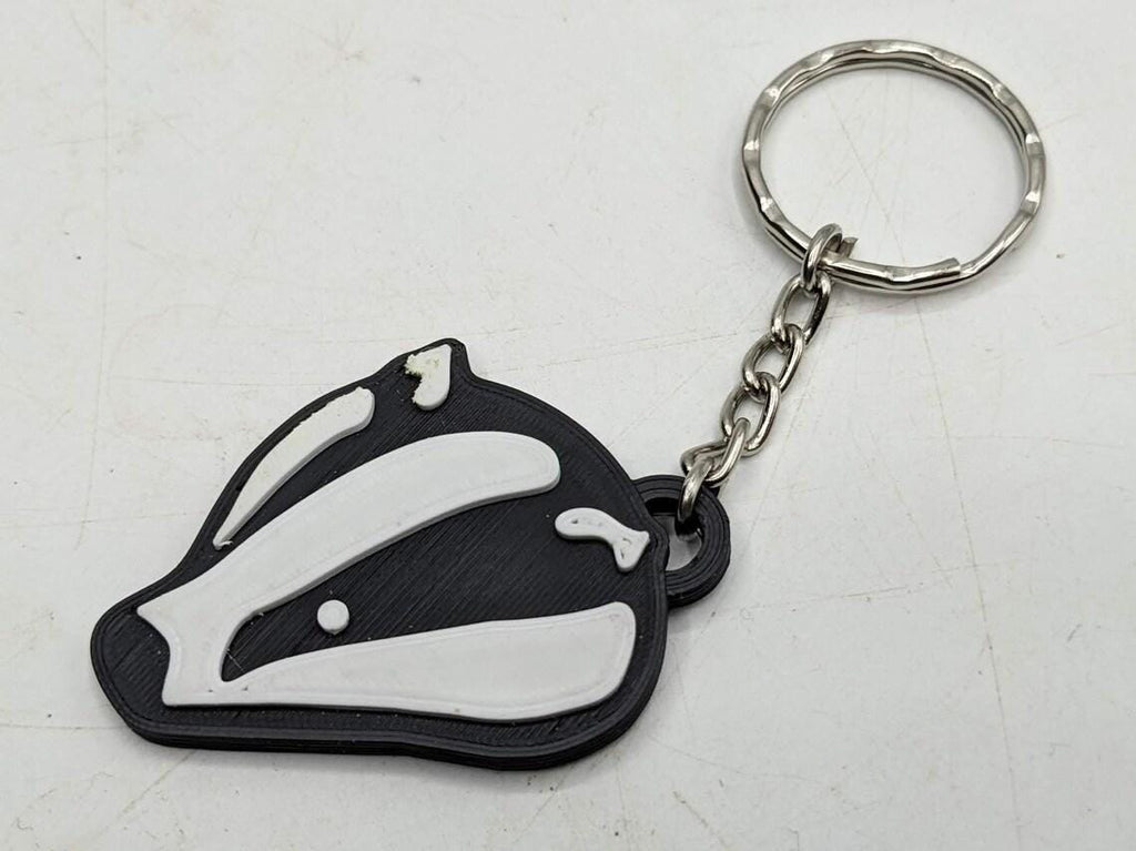 Badger Keyring / Badgers Head Key Chain / Badger Bag Tag Charm / Wildlife Keyring / Under 5 pound / Badger Keychain / Badger Gift / Badgers
