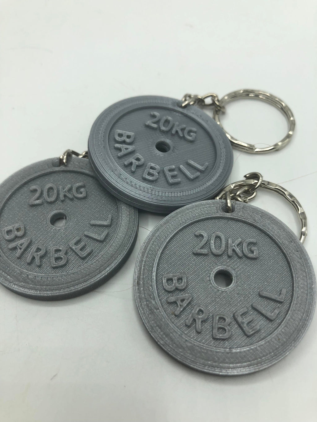 Weight Lifting Plate Keyring / Bag Tag in the shape of 20kg Barbell Weight Plate / Gift for Bodybuilders / Weight Lifter / Gym keyring