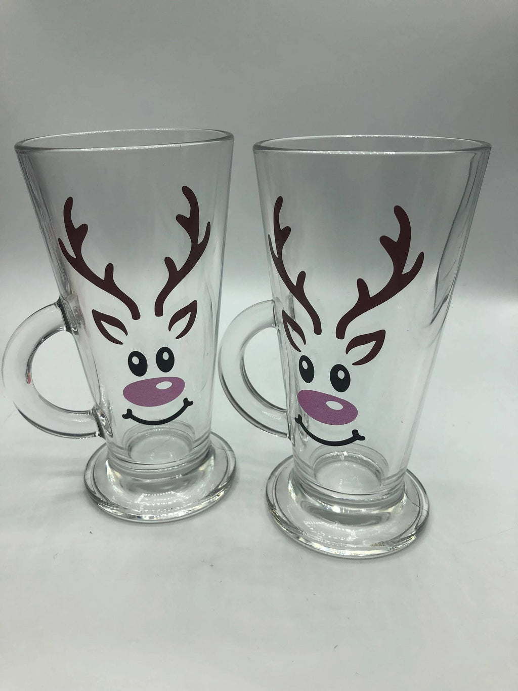 Reindeer Christmas Glass, Reindeer Hot Chocolate Mug, Reindeer Christmas Mug, Christmas Eve Box, Stocking Filler Glass, Christmas Hot Choc