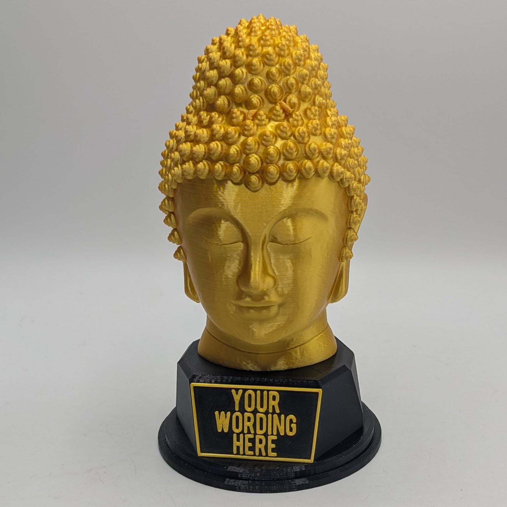 Personalised Buddha Trophy, Buddha Shape Gift, Buddha Award Gift, Buddha Lover Gift, Custom Award, Buddha Keepsake Gift, Custom Trophy Award