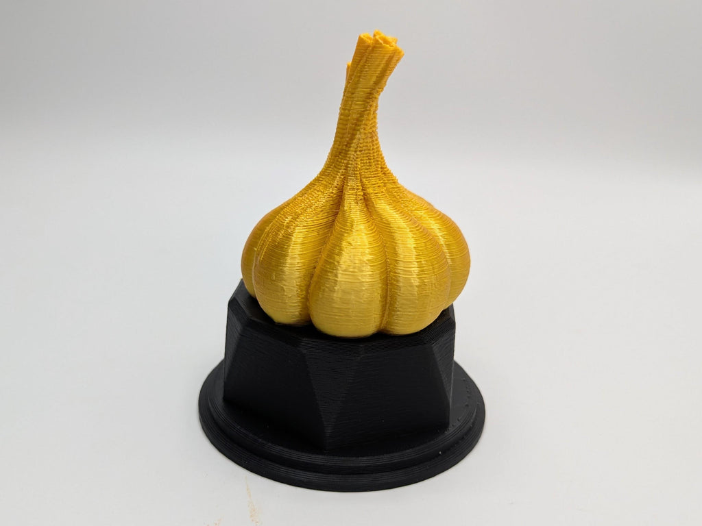 Personalised Garlic Trophy, Garlic Bulb Trophy, Garlic Lover Gift, Vegetable Award, Garlic Award Trophy, Custom Garlic Trophy, Garlic Shape