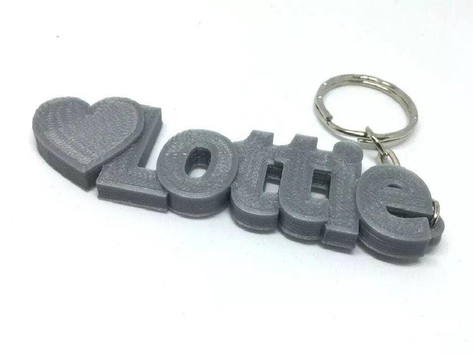 Personalised Heart Keyring, Heart Bag Tag, Heart Keychain, Personalised Keyring, Under 5 Pounds, School Bag Tag, Custom Name Keyring