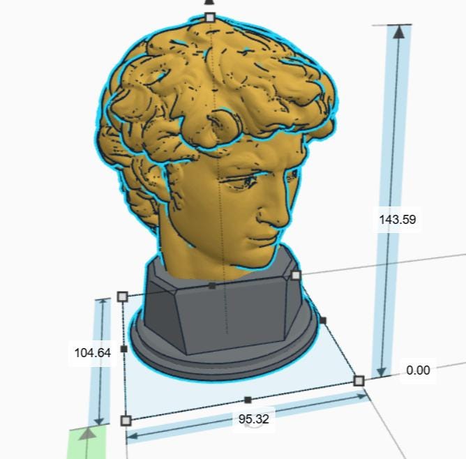 Personalised David's Head Trophy, David's Head Award, Best Employee Award, Office Trophy, Custom Trophy, Golden David Head Award, David Head