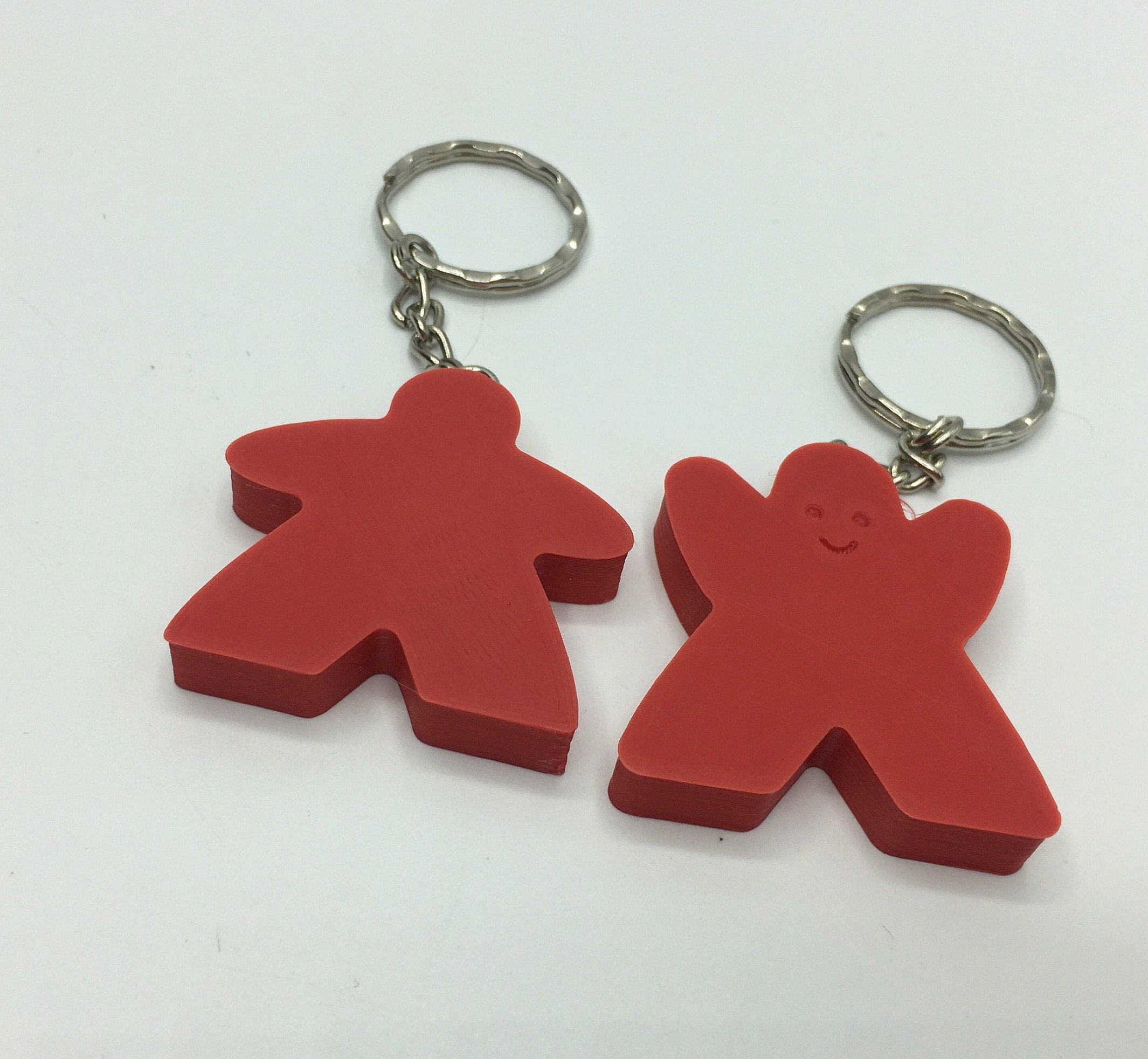 Meeples Keyring, Meeple Bag Tag, Meeple Shape Gift, Meeple Board Game Gift, Under 5 Pound, Meeple Face Keyring, Meeple Face Bag Tag, Meeple