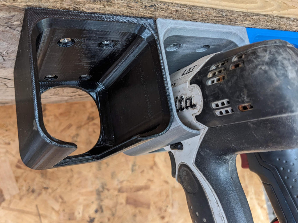 Universal Cordless Drill / Impact Driver Undershelf Holder / Roof / Wall Mount / Drill Mount for Cordless Drills / Drill Storage Holder