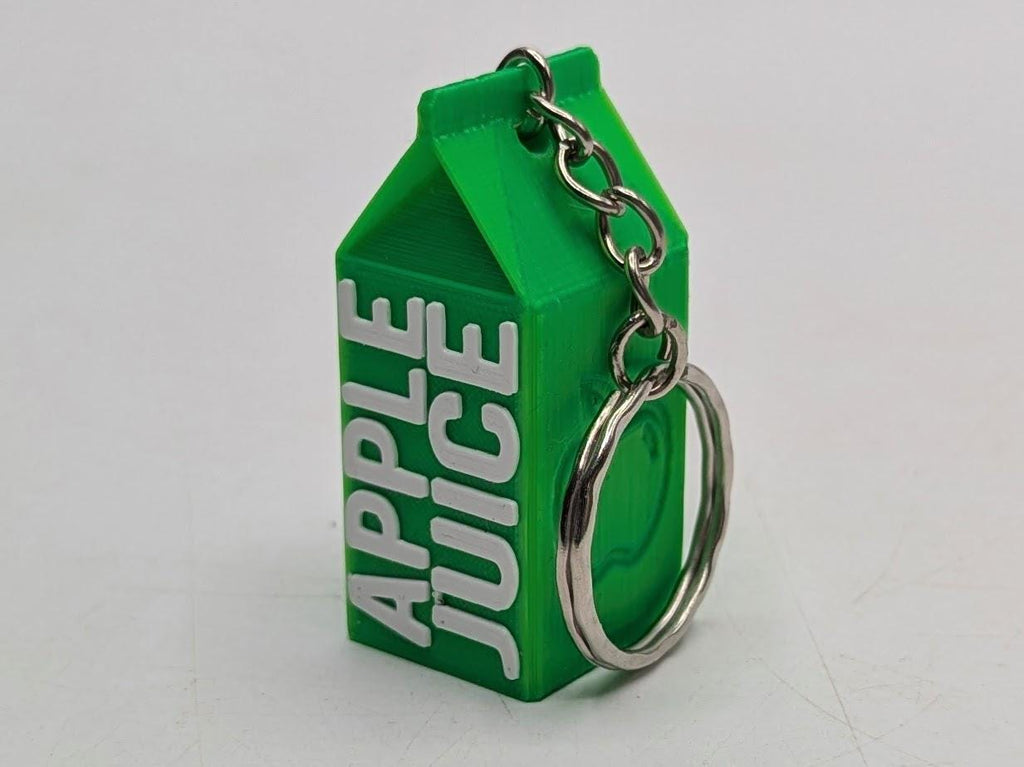 Apple Juice Keyring, Apple Juice Lover Gift, Food Keyring Gift, Apple Juice Carton Keychain, Apple Juice Novelty, Apple A Day Gift, Fruit