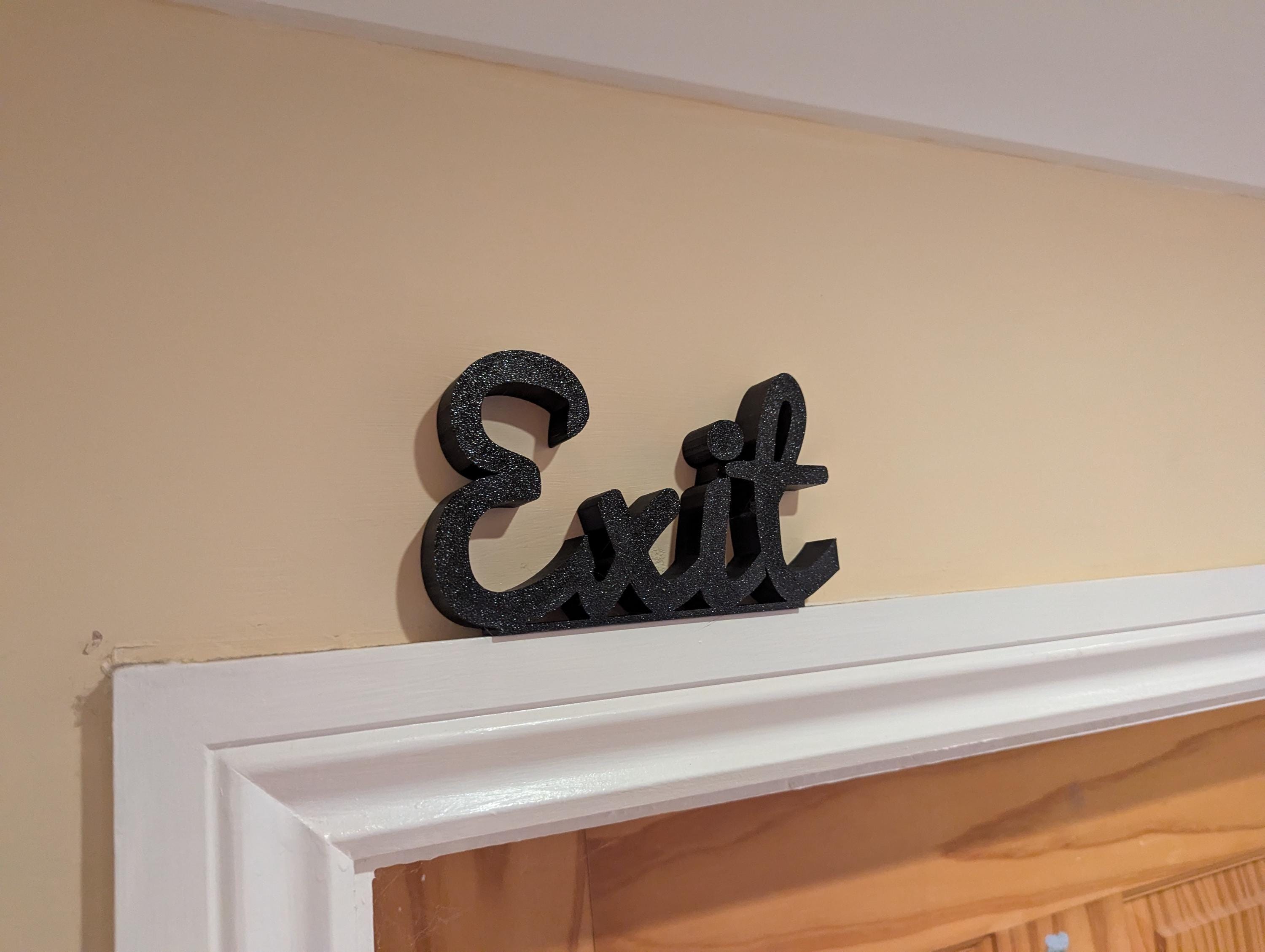 Exit Door Sign, Exit Door Sign, Door Topper, Custom Door Sign, Goodbye Wall Sign, Above Door Sign, Quirky Door Sign, Leave Sign, Shelf