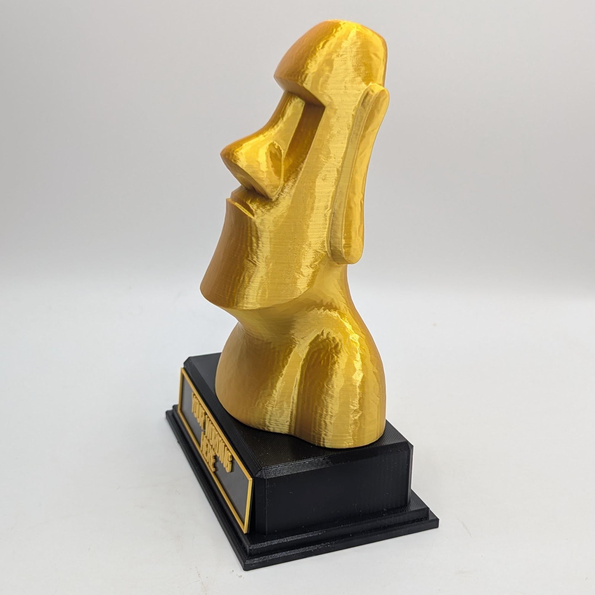 Personalised Moai Trophy, Moai Shape Gift, Easter Island Award Gift, Easter Island Lover Gift, Custom Trophy Award, Statue Shape Trophy