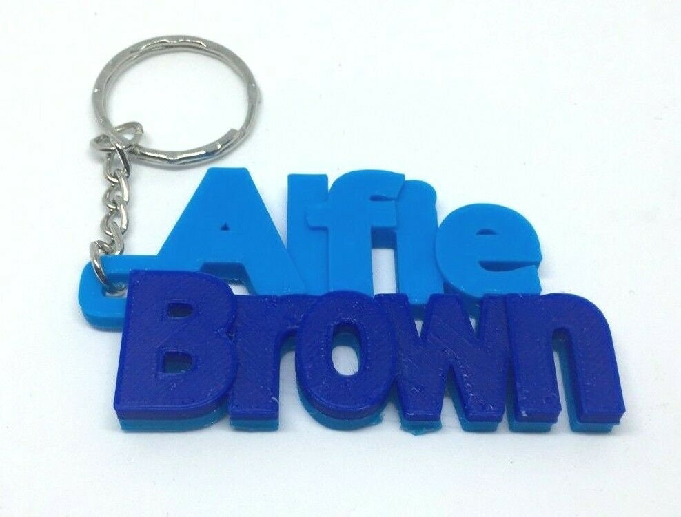 Girls Personalised School Bag Tag / Chunky Keyrings / FORENAME & SURNAME / School Leaver Gift / Teacher Gift / Under 5 pounds / Keyring Gift