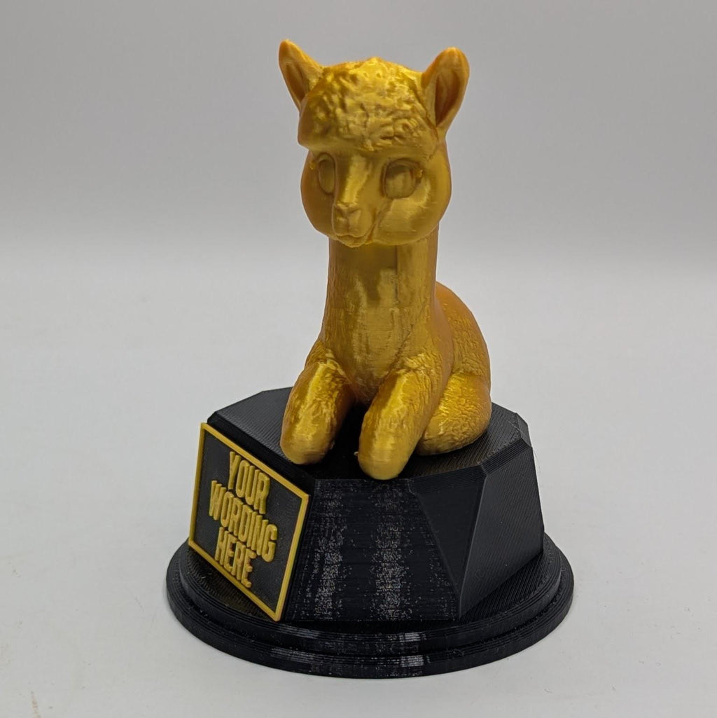 Personalised Llama Trophy, Llama Award Gift, Custom Trophy Gift, Funny Llama Award Gift, Office Trophy, Llama Farmer Trophy, Llama Lover