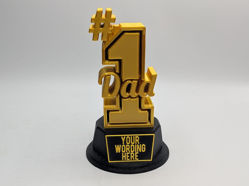 Personalised No1 Dad Trophy, Dad Fun Trophy, Gift for Dad, Fathers Day Gift, No1 Dad Award,  Custom Dad Gift, Best Dad Gift, Dad Birthday