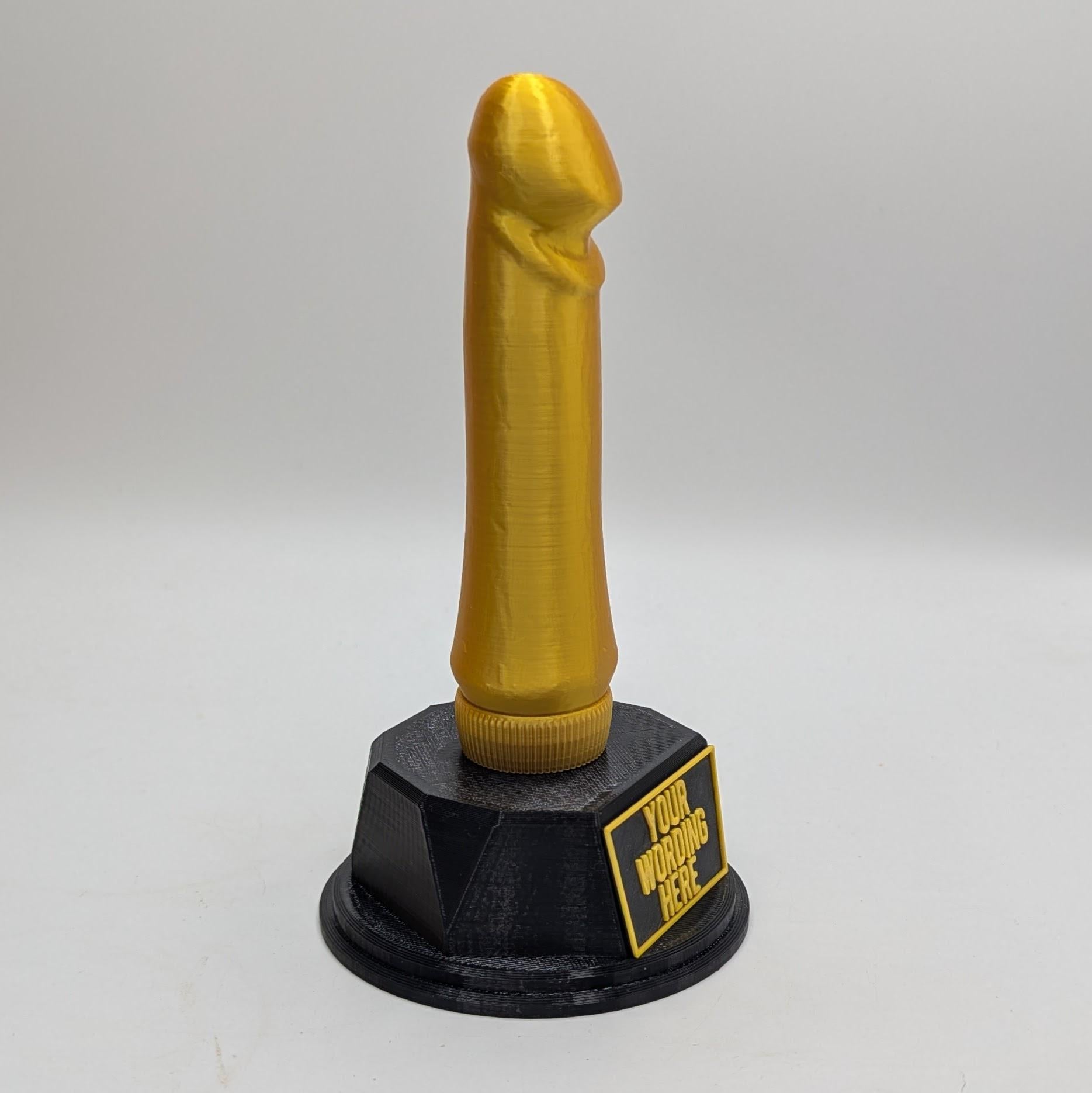 Personalised Dildo Trophy, Custom Trophy Gift, Biggest Dildo Award, Dildo Gift, Dildo Shaped Gift, Dildo Award Trophy, Joke Dildo Award Gift