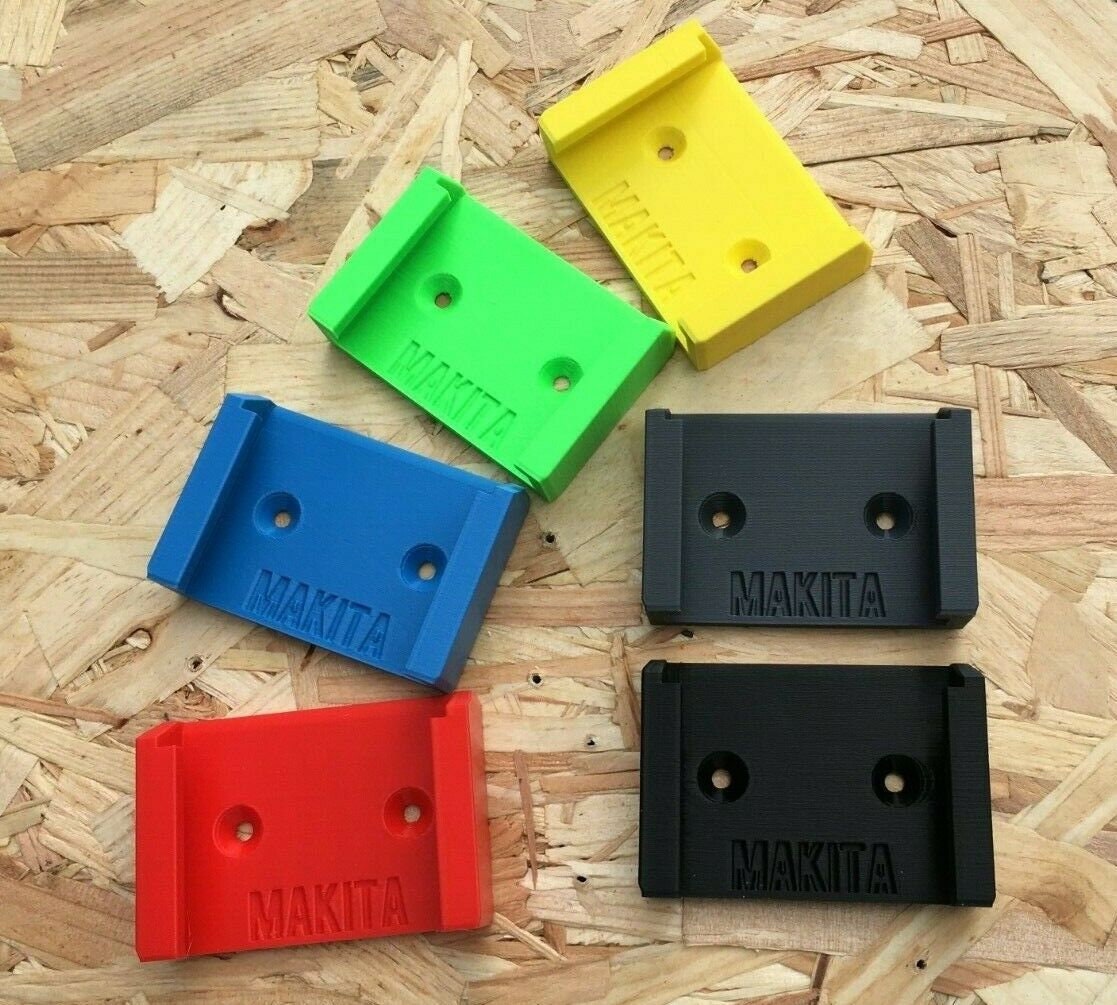 Battery Wall Mini Mount for Makita 18v Batteries (Qty:1) / Compatible Battery Storage Holder for Shed, Van or Workshop / Makita 18v Mount
