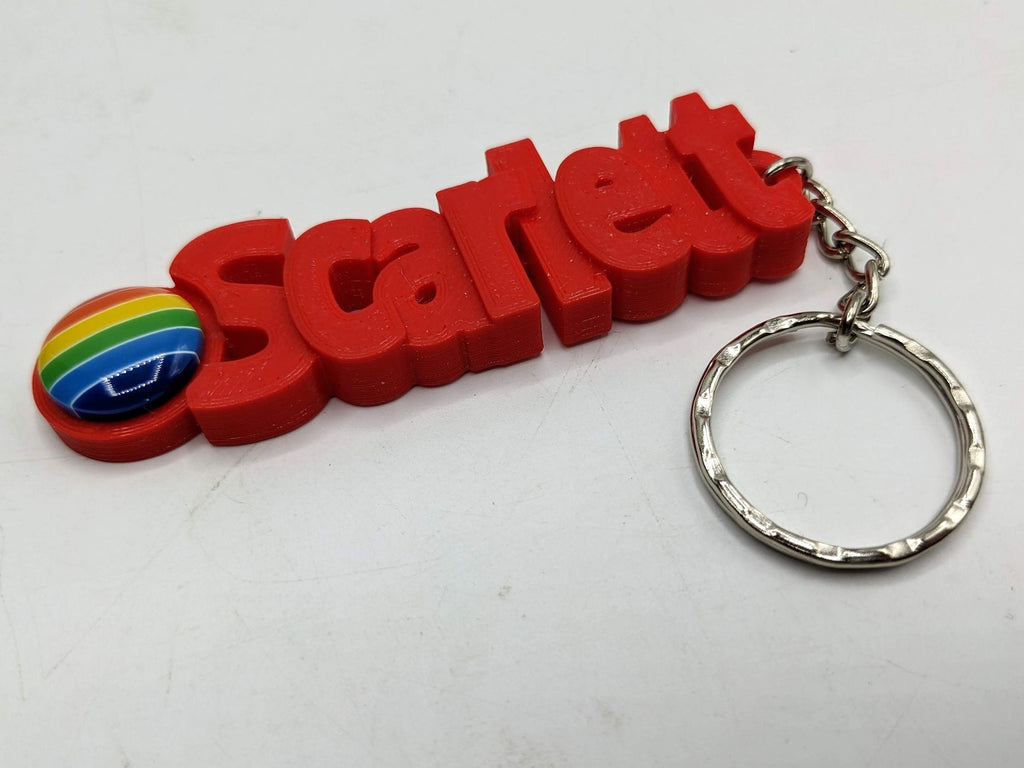 Personalised Rainbow Keyring / LGBTQ+ Keyring / Personalised Pride Keyring / Party Bag Filler / Rainbow Keyring Gift / Under 5 Pounds / Gift