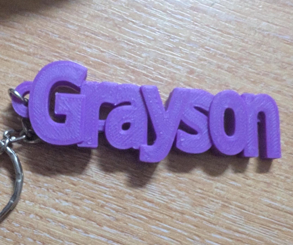 Back to School Keyring, Personalised Keyring, Party Bag Filler, Under 5 Pound Gift, Personalized Keychain, Small Personalised Gift, 3D Name