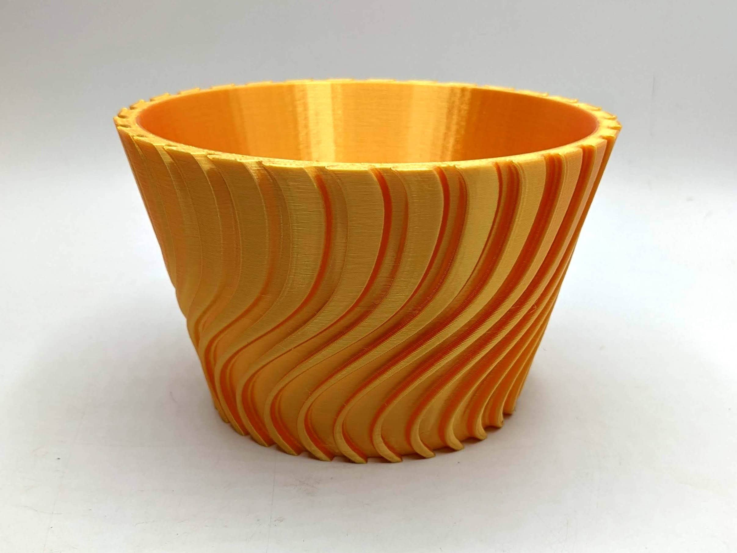 Modern Twisted Plant Pot, Multicoloured Geometric Planter, 3D Printed