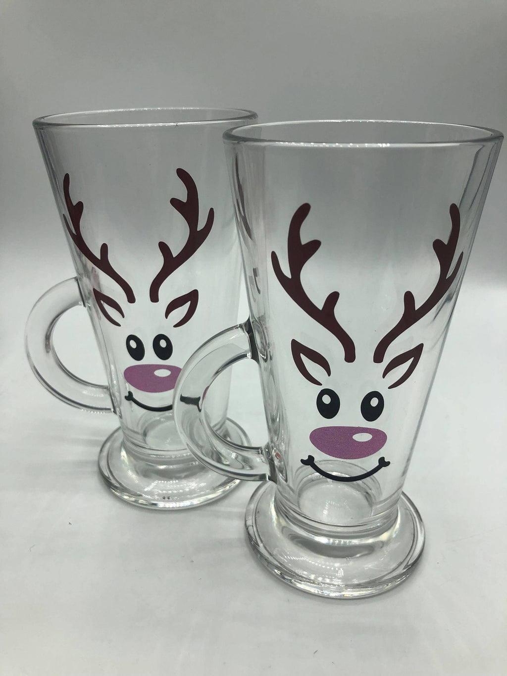 Reindeer Christmas Glass, Reindeer Hot Chocolate Mug, Reindeer Christmas Mug, Christmas Eve Box, Stocking Filler Glass, Christmas Hot Choc