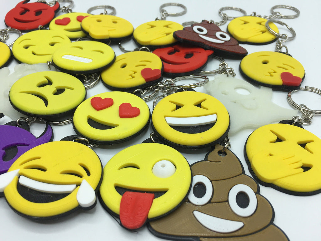 Funny Face Keryings / Funny Face Bag Tags / Poo Face Keyring / Devil Face Keyring / Under 5 Pounds / Heart Face Keyring / Bag Tags / Keyring