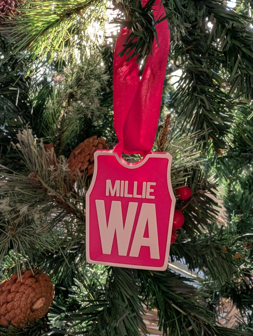 Personalised Netball Shirt Bauble, Netball Party Filler, Netball Team Bauble, Netball Gift, Netball Player Decoration, Netball Christmas