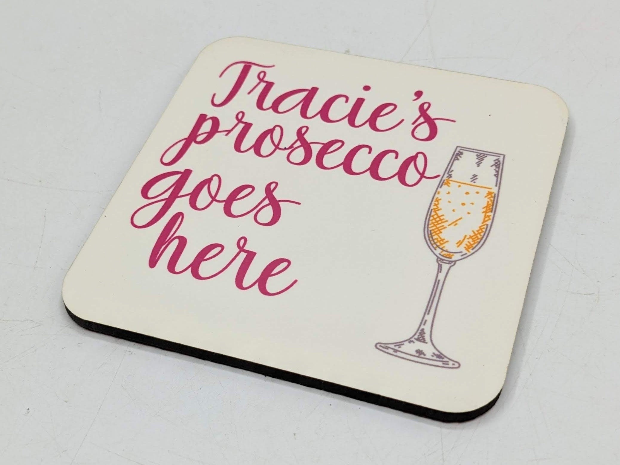 Personalised Drink Coaster, Your Name and Drink, Personalise Favourite Drink, Wedding Gift, Christmas Gift, Stocking Filler, Drink Mat Gift