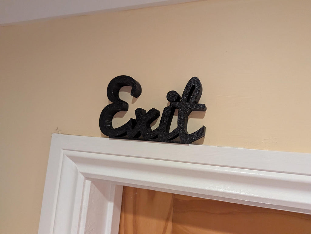 Exit Door Sign, Exit Door Sign, Door Topper, Custom Door Sign, Goodbye Wall Sign, Above Door Sign, Quirky Door Sign, Leave Sign, Shelf