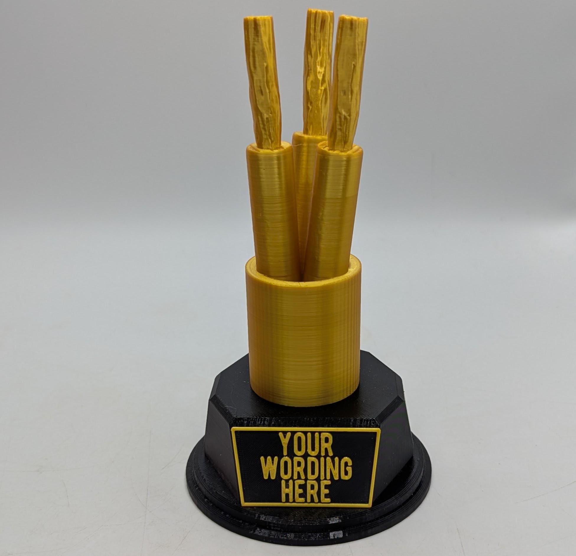 Personalised Electrician Trophy, Best Sparky Award, Best Electrician Award, Personalised Cable Trophy, New Electrician Award Gift for Sparky