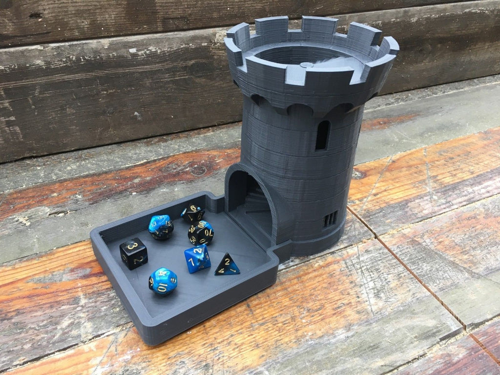 Castle Dice Tower for Traditional & Role Playing Table Dice Games, Dice Gaming