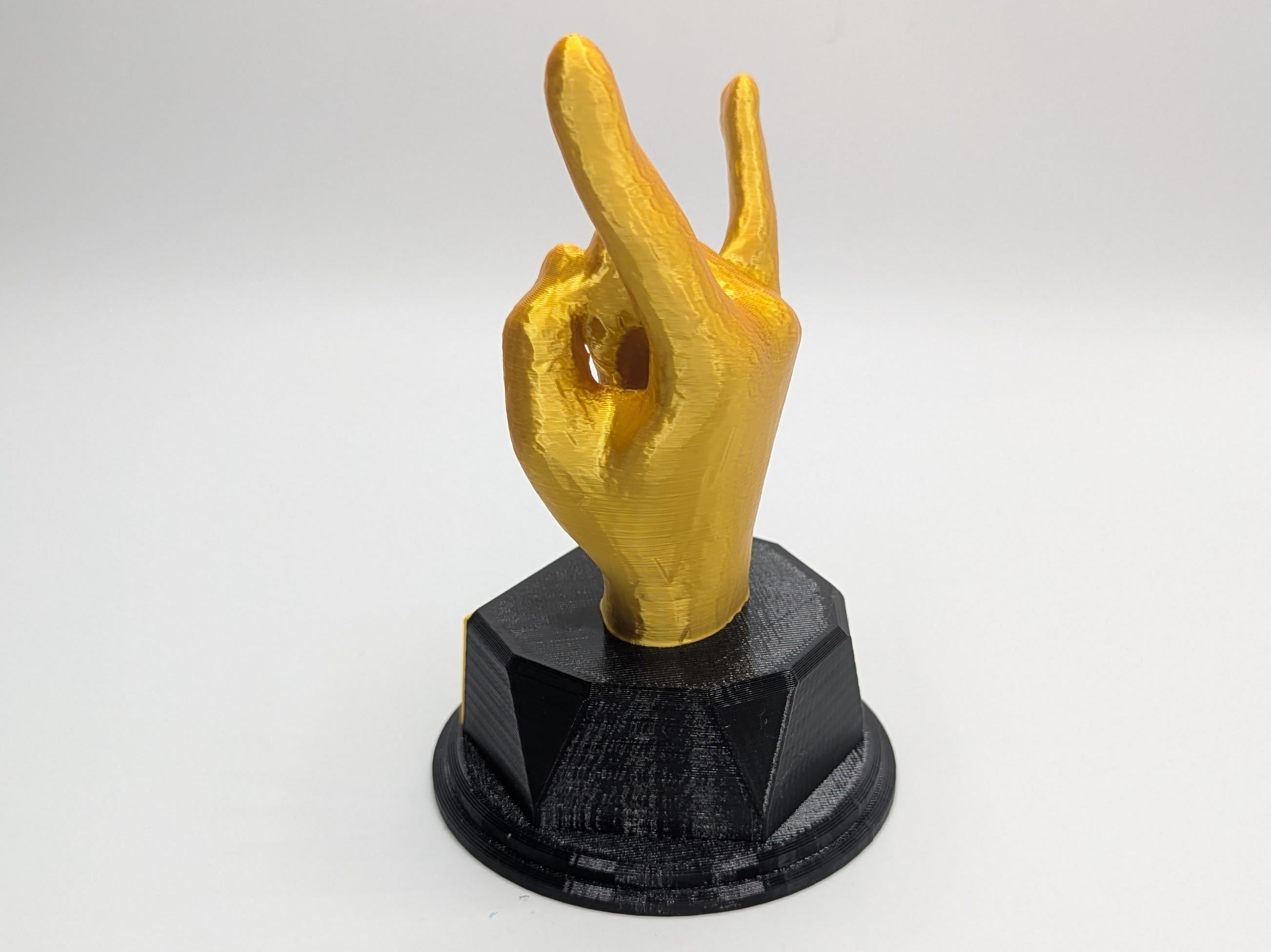 Personalised Rock Fingers Trophy, You Rock Trophy, Rock Hand Award, Custom Rock Lover Gift, Rock On Award, Rock Star Award, Rock Star Trophy