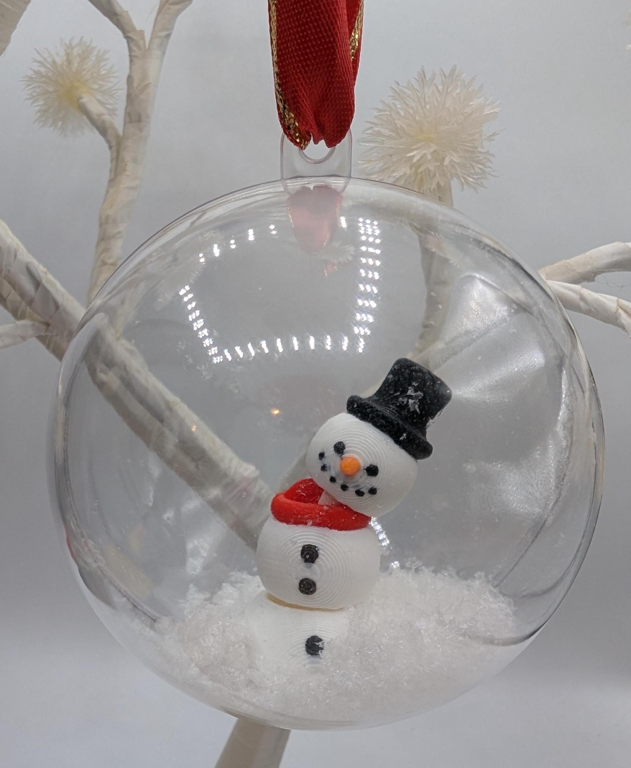 Personalised Snowman Bauble, Snowman Christmas Keepsake, First Christmas Bauble, Memorial Bauble, Personalised Tree Decoration,Custom Bauble