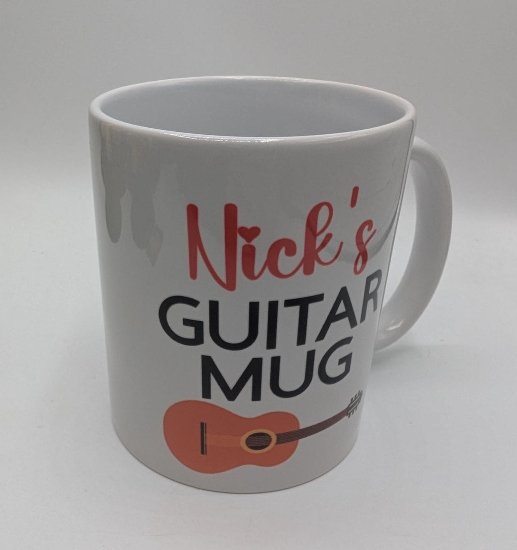 Personalised Guitar Mug, Guitar Enthusiast Gift, Musician Gift, Guitar Player Gift, Music Gift, Guitar Lovers Mug, Guitar Teacher Mug Gift