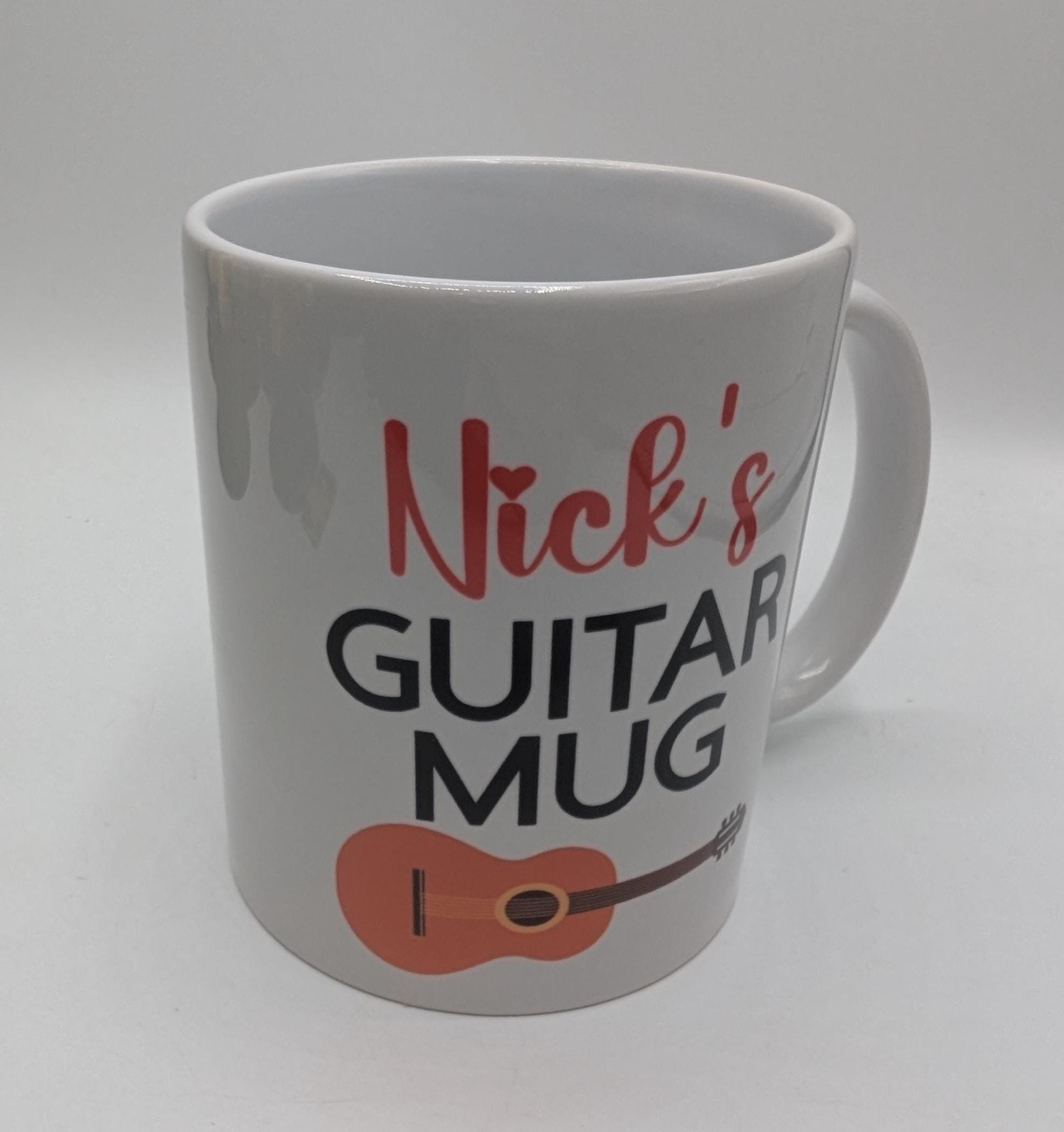 Personalised Guitar Mug, Guitar Enthusiast Gift, Musician Gift, Guitar Player Gift, Music Gift, Guitar Lovers Mug, Guitar Teacher Mug Gift