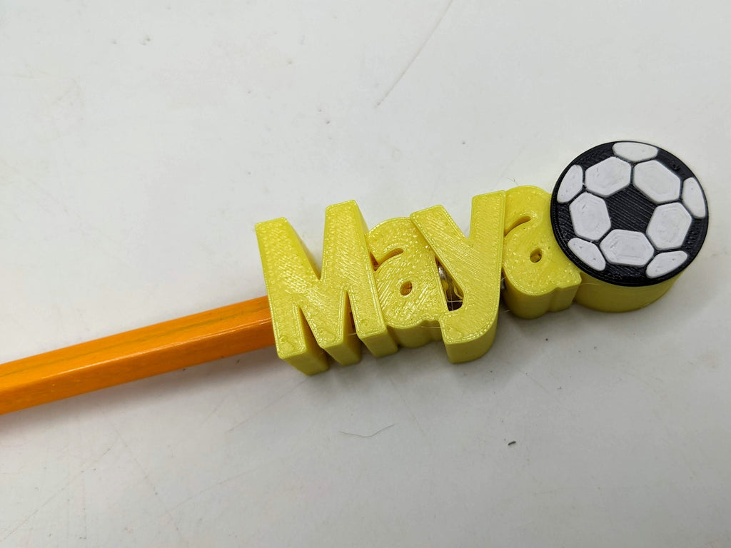 Personalised Football Pencil Toppers / Party Bag Fillers / Football Gift / Football Party Gift / Under 5 Pounds / Pencil Topper with Pencil