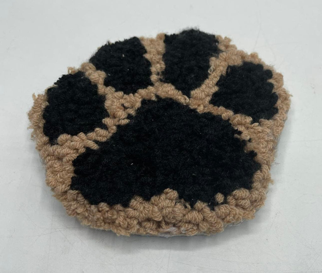 Dog Paw Print Coaster / Mug Rug / Mother's Day Gift / Handmade Mug Rug Coaster / Paw Print Coaster / Drink Coaster / Drink Coaster / Dog