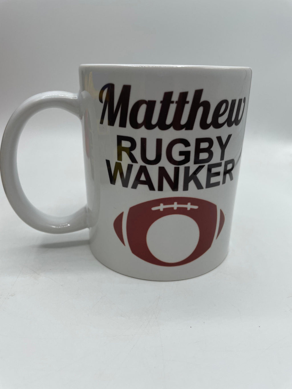 Personalised Rugby Wanker Mug / Gift for Rugby Player / Personalised Rugby Gift / Funny Rugby Mug / Joke Rugby Gift / Rugby Stocking Filler