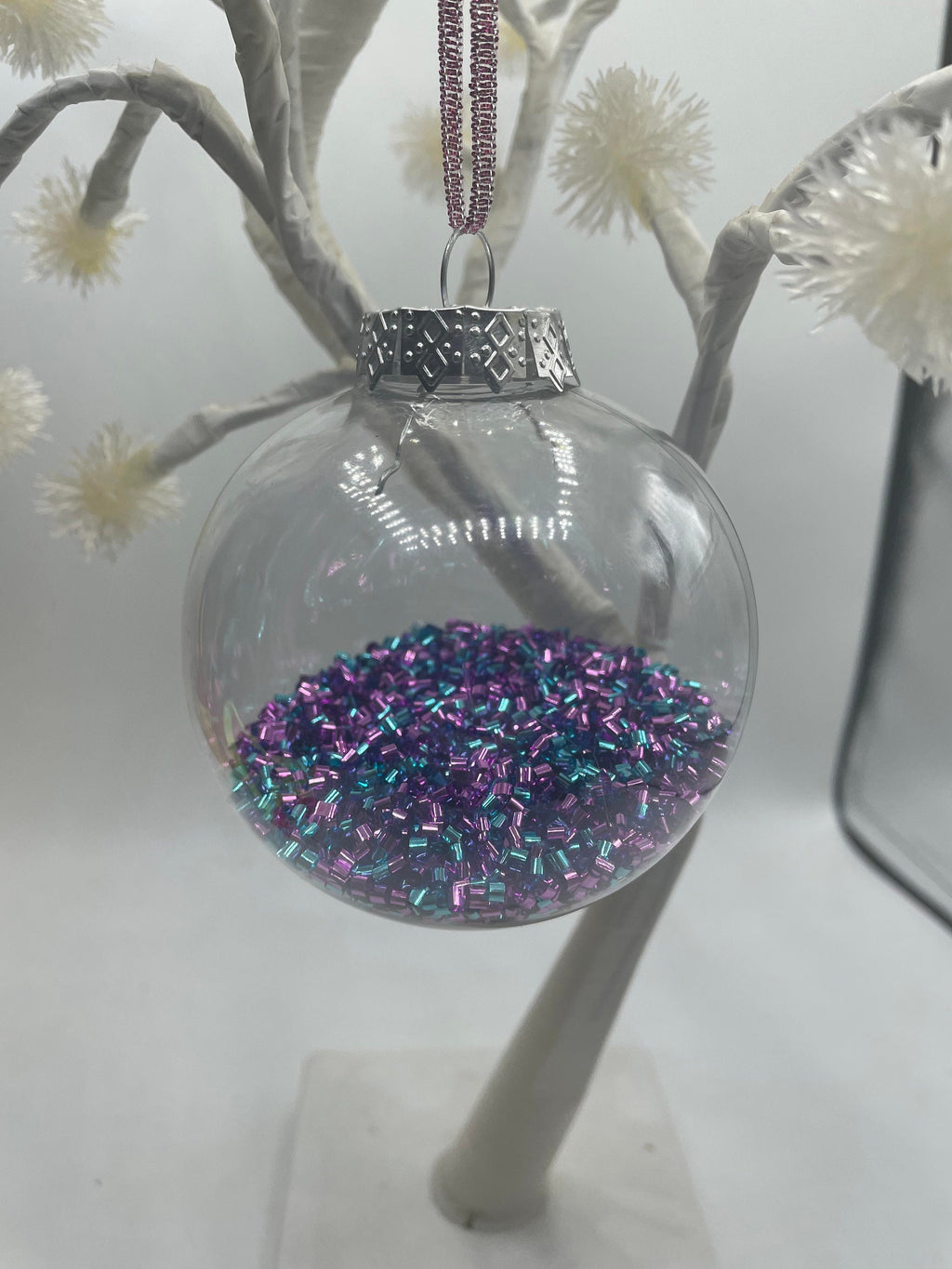 Personalised Glitter Christmas Bauble / Initial Bauble / Memorial Bauble / Tree Personalised Decoration / Personalised Christmas Ornament