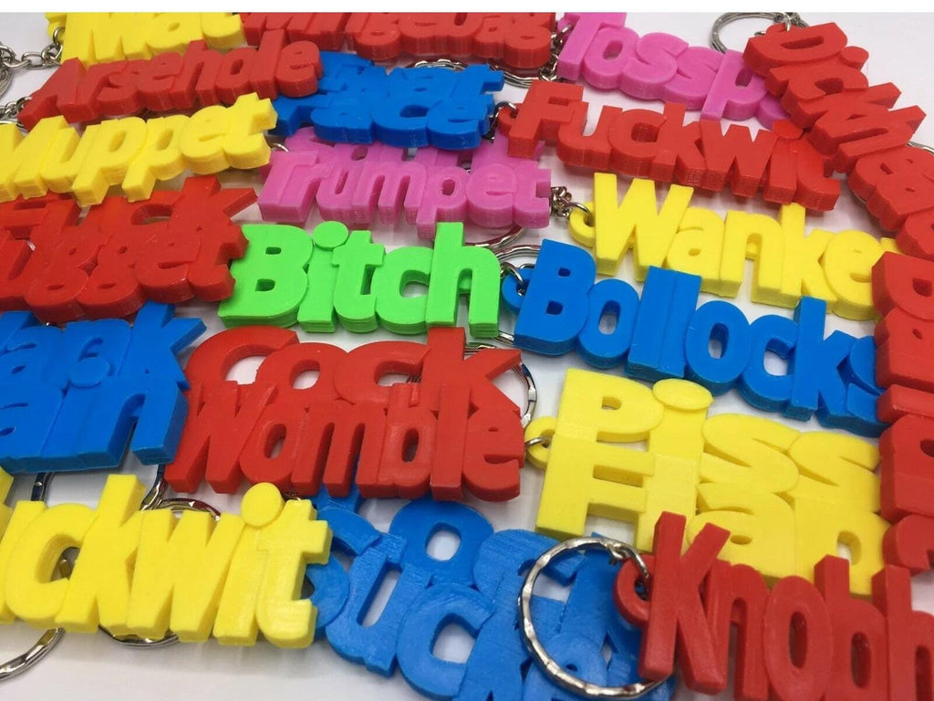 Insult Keyring / Swearword Keyring / Rude Gift for Friend / Insulting Bag Tag Gift / Adult Keyring / Funny Keychain / Insult Keyring / Gift