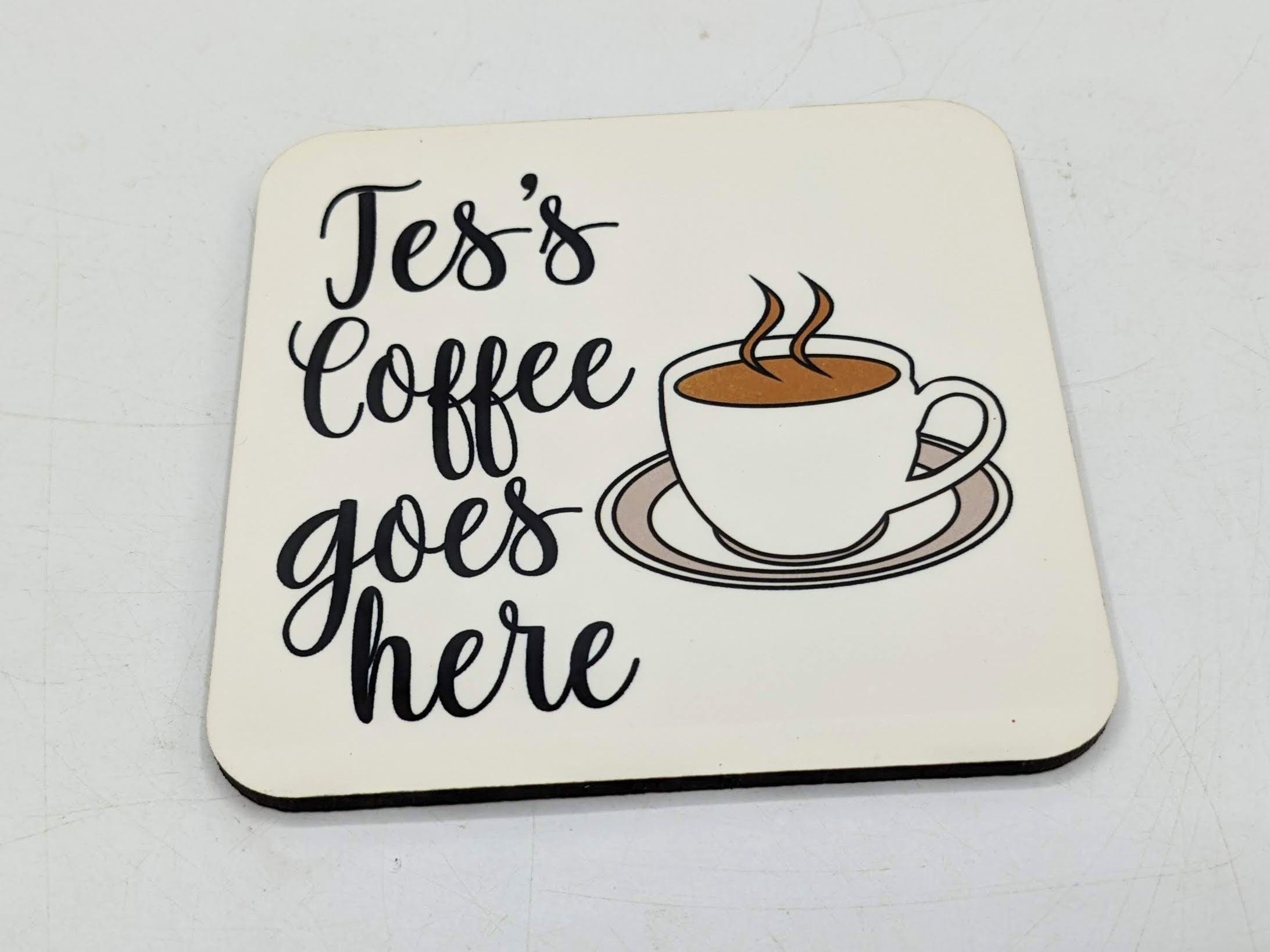 Personalised Drink Coaster, Your Name and Drink, Personalise Favourite Drink, Wedding Gift, Christmas Gift, Stocking Filler, Drink Mat Gift