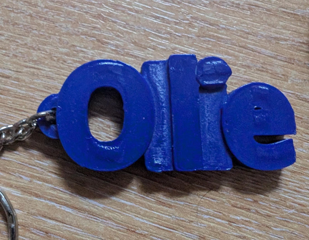 Back to School Keyring, Personalised Keyring, Party Bag Filler, Under 5 Pound Gift, Personalized Keychain, Small Personalised Gift, 3D Name